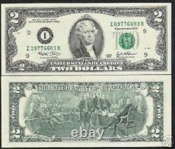 États-unis États-unis 2 Dollars P-516 2003 X 100 Pcs Bundle Unc Jefferson Monnaie