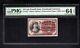 Fr1257 10c Us Monnaie Fractionnaire Évalué Pmg 64 Epq Choix Non Circulé R3