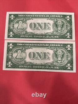 FR. 1608m 1935-A $1 MULE BILLET DE CERTIFICAT D'ARGENT V-A BLOCK UNC Lot 2