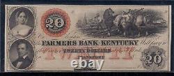 Frankfort, Ky, 20 $, Billets Obsolètes, The Farmers Bank Of Kentucky, Gem Unc
