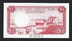 Gambie 1 Pound Nd (1965-1970) P-2 Currency Board, Fresh Pack Ch. Unc & Souhaitable