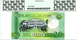 Gambie 20 Dalasis 2014 Banque Centrale Gem Unc Pick 30 Lucky Valeur De L'argent 680 $