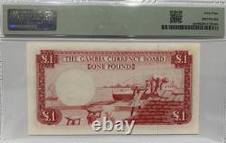 Gambie, Conseil Monétaire 1965-70 Billet de £1 Pick 2a Choix UNC 64 Filigrane Crocodile