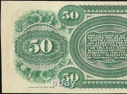 Grand 1872 $50 Dollar Bill South Carolina Note Big Currency Old Paper Money Unc