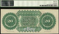 Grand Unc 1872 $ 20 Dollar Bill Caroline Du Sud Note Devise Billets Pmg 64