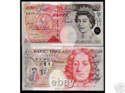 Grande-bretagne 50 Pounds P-388 1994 Queen Elizabeth II Unc Monnaie Bill Banquenote