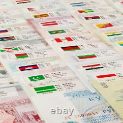 Gros 120 pièces de billets de banque du monde différents Papier monnaie étrangère 120 pays UNC