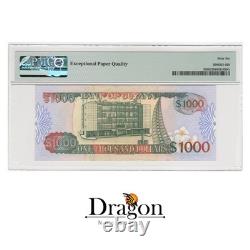 Guyana 1000 dollars 1996 Pick 33 Banque de Guyana PMG 66 Gem UNC EPQ billet de banque