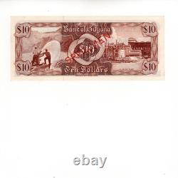 Guyane 10 dollars 1966-1992 P-23s billet de banque spécimen UNC choix vendeur américain