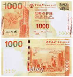 Hong Kong Chine 1000 Dollars Banque Monnaie 2010-2016 Unc