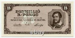 Hongrie 1946 1 Million B Pengo Monnaie Inflation Note = 1 Quintillion Pengo Unc