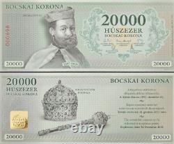 Hongrie 20000 (20 000) Bocskai Korona (Couronne), 2016 UNC Monnaie locale RARE