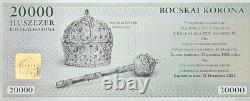 Hongrie 20000 (20 000) Bocskai Korona (Couronne), 2016 UNC Monnaie locale RARE