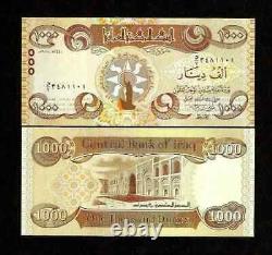 IRAQ 1000 DINARS Nouveau 2018 x 100 Pcs Lot BUNDLE UNC Billet de Banque Irakien