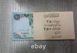 IRAQ 25 DINARS P-73 1986 x 100 Pièces Lot SADDAM MILITARY UNC IRAQI Bundle BILLET de BANQUE