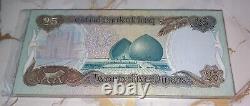 IRAQ 25 DINARS P-73 1986 x 100 pièces Lot SADDAM MILITAIRE UNC Bundle de billets de banque irakiens