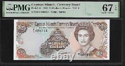 Îles Caïmanes 25 Dollars 1991 Pmg 67 Epq Unc Pick#14 Devise Board