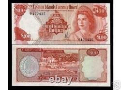 Îles Caïmans 100 DOLLARS P-11 1974 A/1 Reine Elizabeth QEII Billet de banque UNC