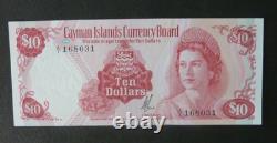 Îles Caïmans (10) Dix dollars 1971 Reine Elizabeth billet de la Currency Board, état UNC