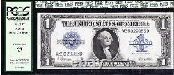 Incroyable CHOIX UNC 1923 $1 Certificat d'argent! PCGS 63! LIVRAISON GRATUITE! 29263D