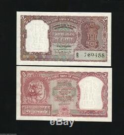 Inde 2 Roupies P30 1962 Ashoka Tiger Unc Pcb Billets De Billets De Monnaie Indiens