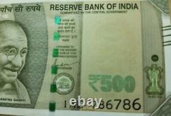 Inde 500 Rs/- 786786 Billet/Monnaie de Banque Non Ciselé