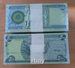 Irak 250 000 DINARS Nouveau 2018, 500 dinars × 500 Pièces 5 Liasses Billet UNC de Monnaie