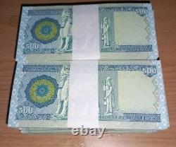 Irak 250 000 DINARS Nouveau 2018, 500 dinars × 500 Pièces 5 Liasses Billet UNC de Monnaie