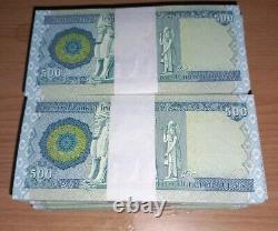 Irak 250 000 DINARS Nouveau 2018, (500 dinars × 500 pcs) 5 LIASSES Billet de monnaie UNC