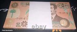Irak 50 Dinars irakiens P-75 1991 x 100 pièces EN BUNDLE UNC SADDAM Billet de monnaie mondiale