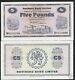 Irlande Du Nord 5 Livres P188 1986 Buffalo Navire Unc Rare Bill Monde Monnaie