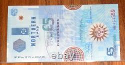 Irlande du Nord 5 Livres 1999 P203a SUPERBE GEM UNC Polymère HÉRITAGE 67PPQ Billet