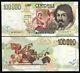 Italie 100000 100.000 Lire P-117 1994 Euro Unc Caravaggio Lion Currency Bank Note