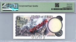Jersey 1 livre 1976-88 SPÉCIMEN PMG 67 Superbe Gem UNC EPQ Pick-11bs