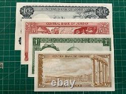 Jordanie 1/2 1 5 10 Dinars P13 14 15 16 1959 Hussein Unc X 4 Monnaie Complet