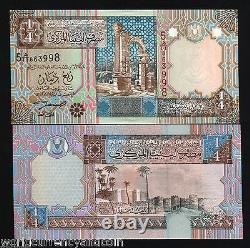 LIBYE 1/4 DINAR P-62 2002 x 100 pièces Lot BUNDLE RUINE FORTERESSE UNC BILLET DE BANQUE