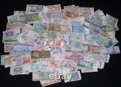 LOT MIXTE Plus de 250 BILLETS DE BANQUE DU MONDE DIFFÉRENTS MONNAIES PAPIER CIR & UNC
