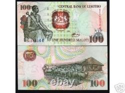 Lesotho 100 Maloti P-18 1994 Cheval Mouton UNC Rare Monnaie Billet Banque Note