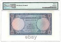 Libye Libye Libye 1 Livre 1955 (1959) P20 Un Unc Au Pmg55 Roi Idris Era Monnaie