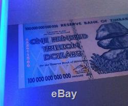 Lot 10/20/50/100 Billions De Dollars Zimbabwéens! Unc 2008 Aa Original Monnaie