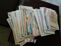 Lot De 220++ Devises Étrangères Billets Différents Pays Beaucoup Même F-unc