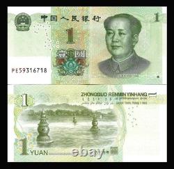 Lot de 1000 pièces de 1 yuan chinois, 2019, P-912, billet de banque UNC World Money Banknote Currency