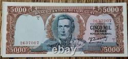 Lot de 23 URUGUAY 5000 PESOS P50.b 1967 DAM ARTIGAS NEUF UNC MONNAIE LATINO-AMÉRICAINE