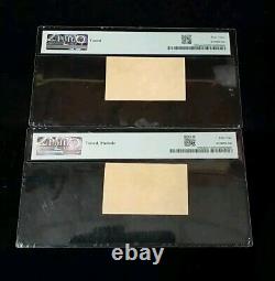 Lot de 2 1er Émission 25 Cents Monnaie Fractionnaire Fr 1282 PMG Choix Unc-63, Au 55