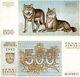 Lot De 50 Billets De Banque De 500 Talons De Lituanie, Monnaie Mondiale En Papier Unc, Loup 1993.