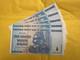 Lot De 5 Billets Authentiques De 100 Trillions De Dollars Zimbabwéens, Aa/2008, Unc