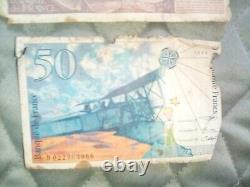 Lot mixte de 21 billets de banque en papier du monde différents, monnaie étrangère Cir et Unc