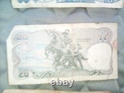 Lot mixte de 21 billets de banque en papier du monde différents, monnaie étrangère Cir et Unc