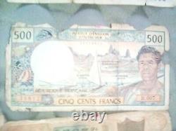 Lot mixte de 21 billets de banque en papier du monde différents, monnaie étrangère Cir et Unc