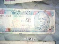 Lot mixte de 21 billets de banque en papier du monde différents, monnaie étrangère Cir et Unc
